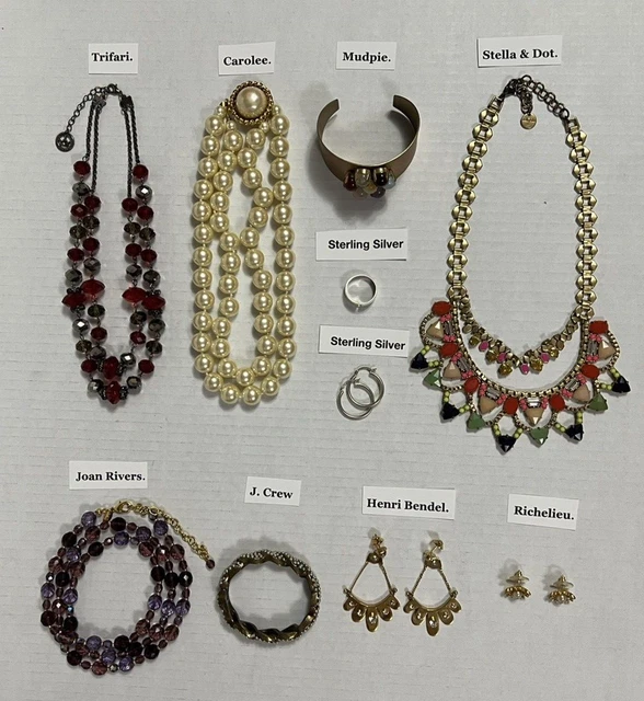 Vintage / Now Jewelry Lot Richelieu Henri Bendel Carolee Joan River J. Crew +