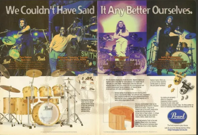 1997 2PG PRINT Ad of Pearl Session Series Drum Kit Scott