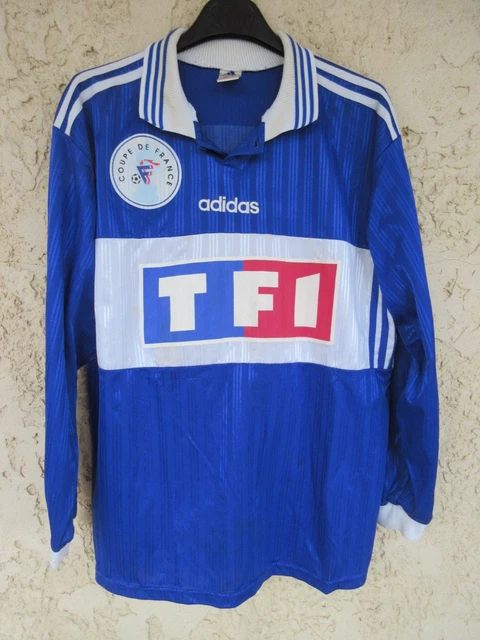 Maillot Vintage Adidas Coupe De France 90ème Anniversaire - N°14, Jaune, Manches Longues, Taille XL (porté)