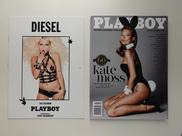 Playboy jan/feb 2014 Kate　Moss Playboy January 2014 KATE MOSS Playboy LN W/centerfold 60th