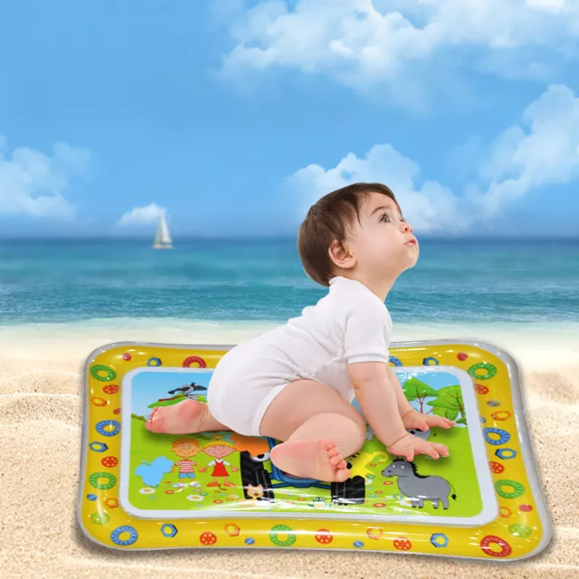 Animal Water Mat PVC Baby Water Play Mat Double Edge for Activity (Car)