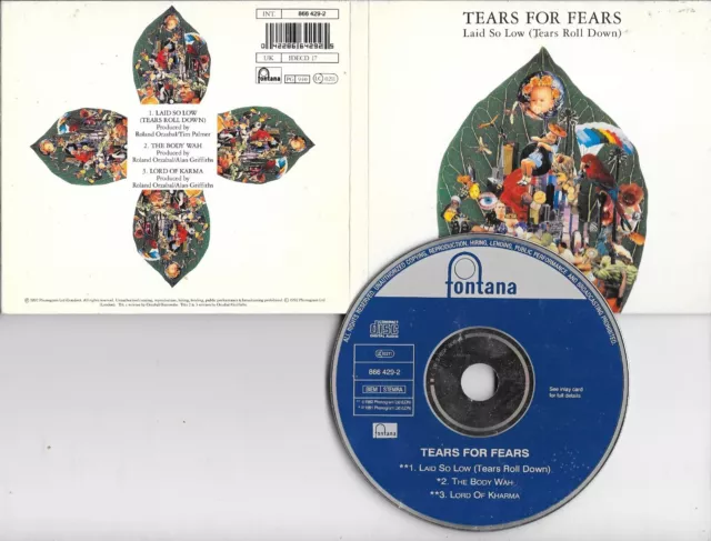 Tears for Fears - Laid So Low (Tears Roll Down) 3.Tracks 1992 -  3  Track CD