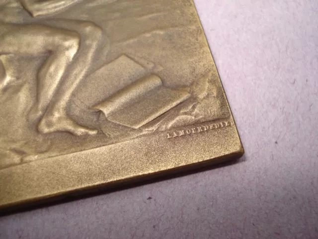 Médaille Plaquette Bronze Société De Comptabilité De France - Paris 3