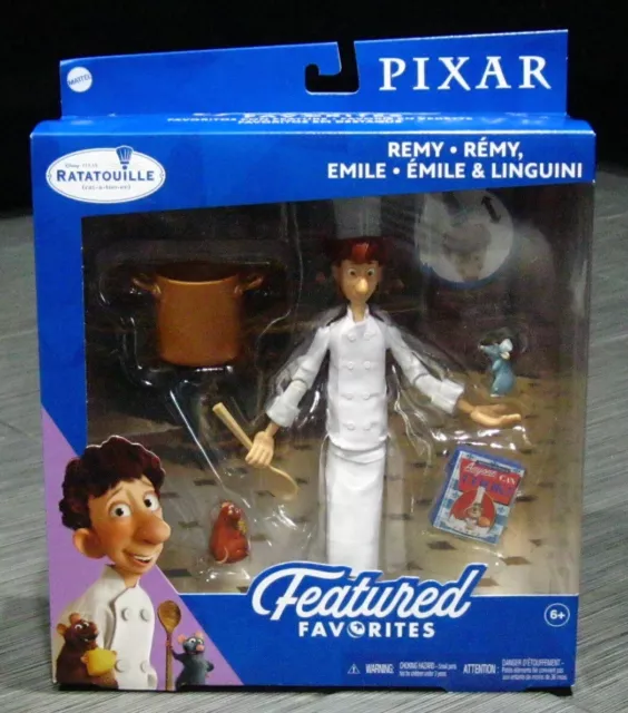 MATTEL DISNEY PIXAR RATATOUILLE Remy Emile Linguini CHEF Playset