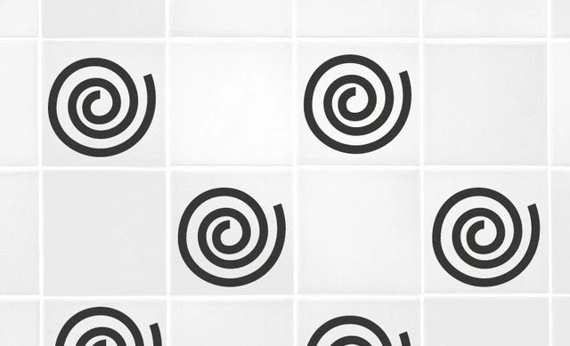 Juego de 4 remolinos para 6"" x 6"" pegatinas de vinilo transferencia de azulejos cocina decorativa baño