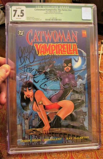 CATWOMAN VAMPIRELLA The Furies SIGNED CGC Graded Comic 7.5 VF- 1997 285/500