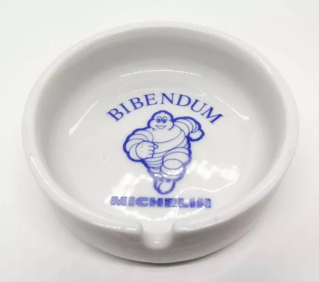 Michelin Man Bibendum Ashtray pottery White logo Aaccessory tray no box