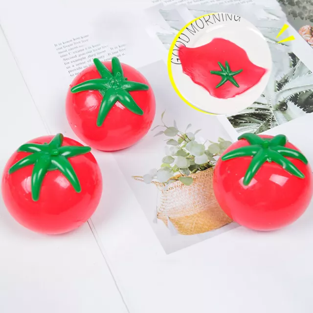 1Pcs Tomato Slow Rising Stress Rubber Stress Reliever Toy Decompression Ba GF