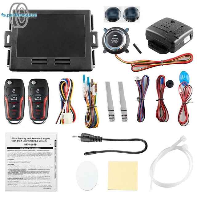 Car SUV Keyless Entry Engine Start Alarm Push Button Remote Starter Stop Lock