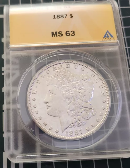 1887 (P) Morgan Dollar ANACS MS-63