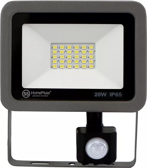 Homepluss Proyector Led gris 20W Sensor 6500K IP65