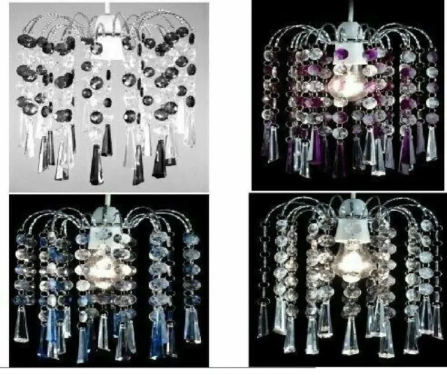 Chandelier Style Ely Ceiling Light Shade Droplet Pendant Acrylic Crystal Bead