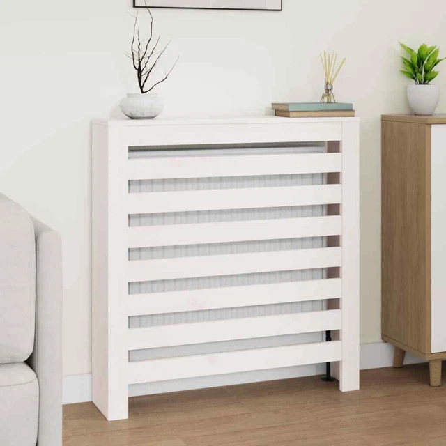 Vidaxl Copertura Termosifone Bianca 79,5x19x84 cm Legno Massello Pino