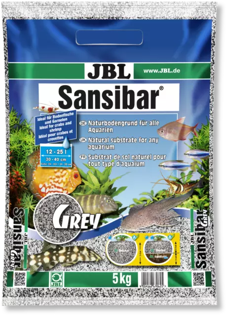 JBL Sansibar GREY Grauer, feiner Bodengrund für Aquarien