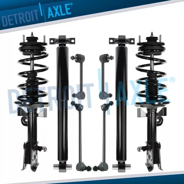 Front Struts & Coil Spring Rear Shocks Sway Bars Kit for 2009 - 2015 Honda Pilot