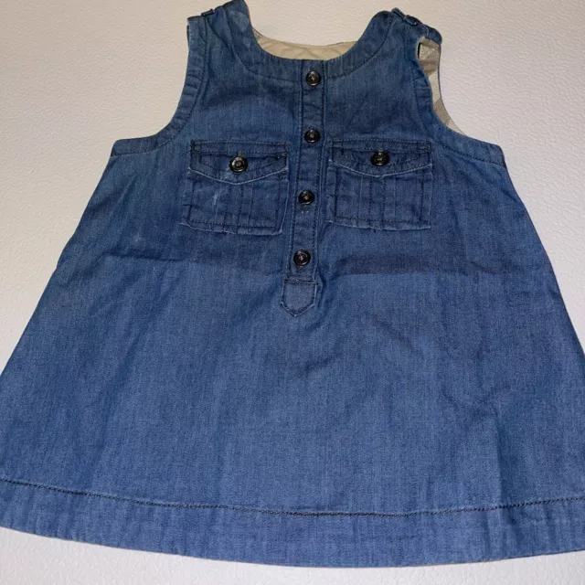 Burberry Baby Girl Dress Blue Size 6 Months Great Condition