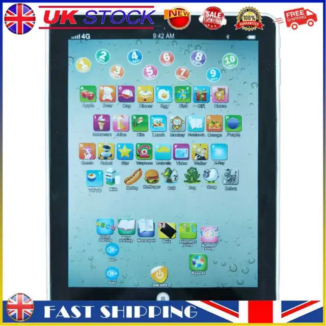 Learning Machine Tablet English Educational Toy for Toddlers Kids (Black) #gib