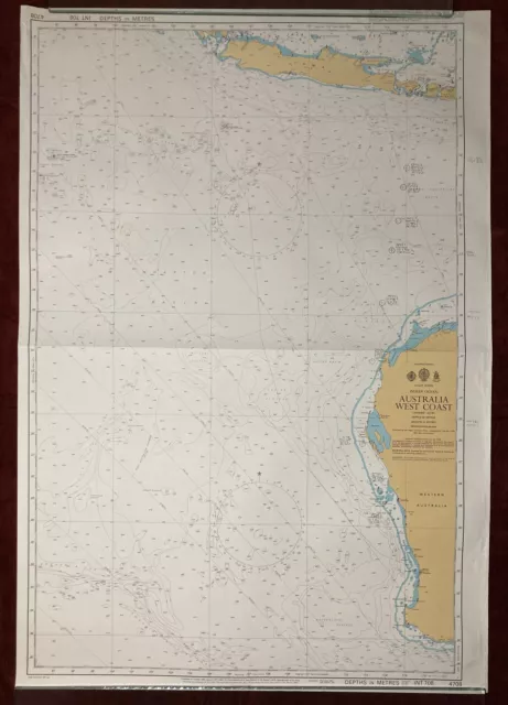 Nautical Chart Indian Ocean Australia West Coast Jawa Admiralty 1992