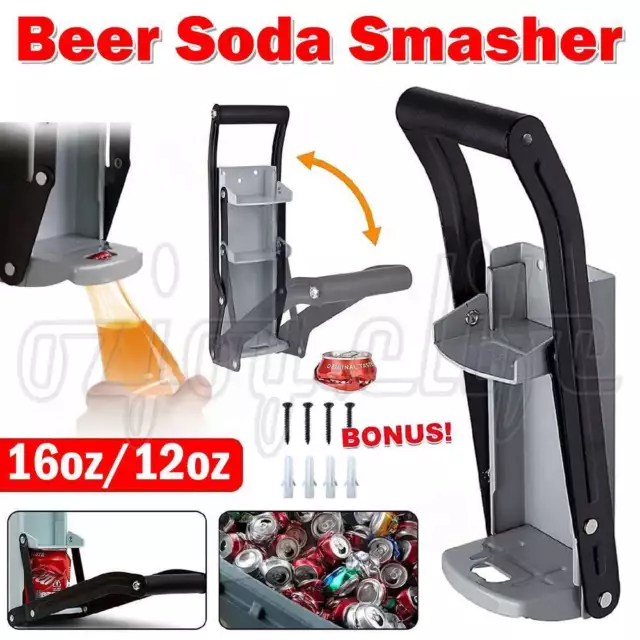 Can Crusher 12/16oz Beer Soda Smasher Aluminium Recycling Bottle Crush Camping