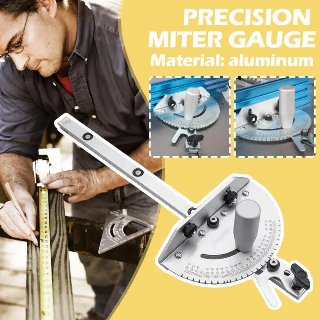 Medidor de mitra de precisión y cerca de mitra de aluminio herramienta de carpintería U1