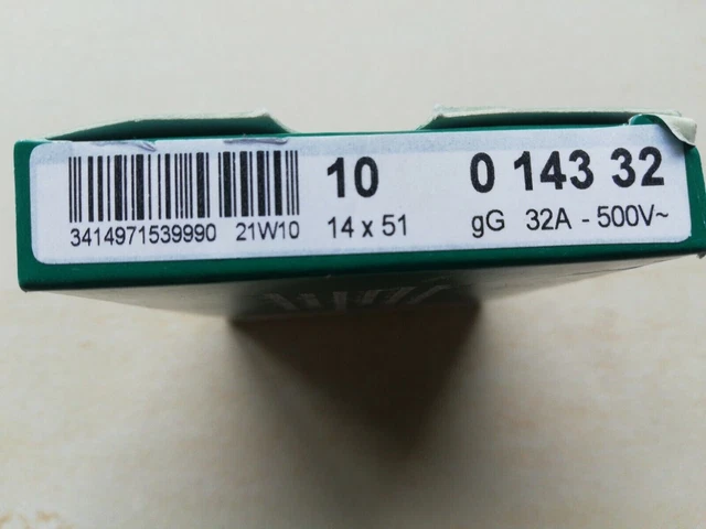 Legrand 0 143 32 Cartouche gG 14X51 32A 500V boite de 10