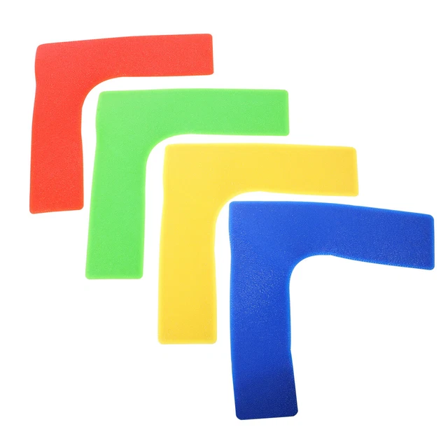 4 Pcs Anti-Skid Tennis Ground Court Marker Line PVC Autocollant Logo Basketball