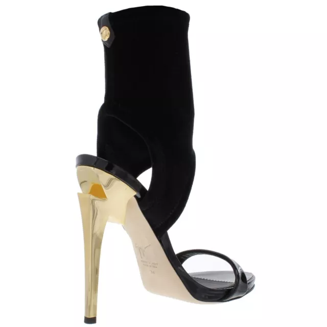 Giuseppe Zanotti Alien Ankle Cuff Golden Sculpted Signature Heel 36.5