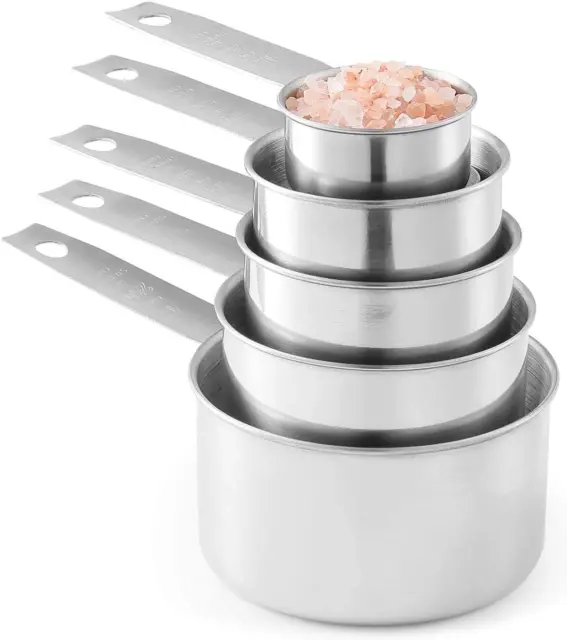 Stainless Steel Measuring Cups,  5 Piece Stackable Measuring Set (1)