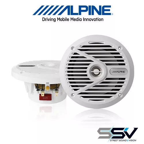 Alpine SPS-M601W 6 1/2” Coaxial 2-Way Marine White Speaker System