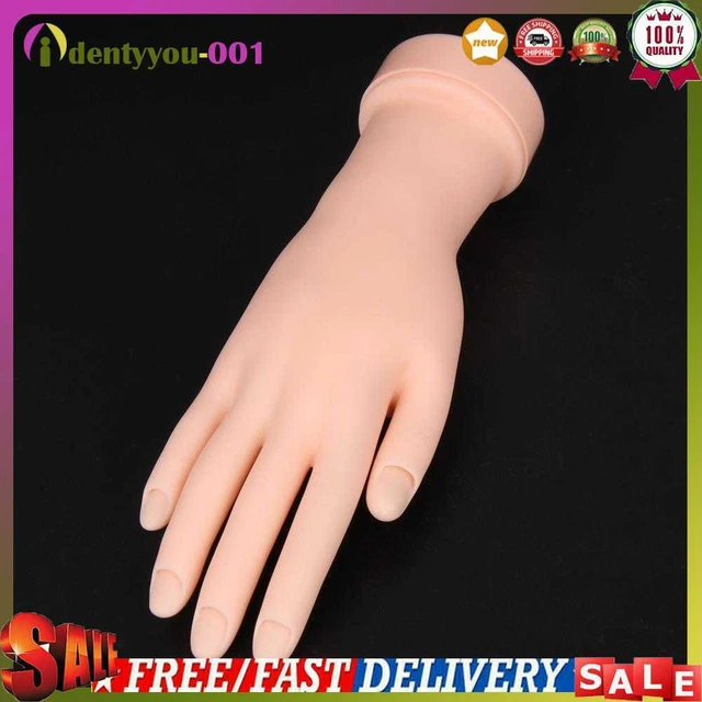 2 piezas Práctica de arte en uñas modelo de plástico suave entrenamiento manual para acrílico/gel