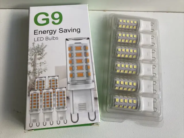 6 Pack G9 Led Bulb Cool White 6000K  5W Equivalent to 40W Halogen Non Dimmable
