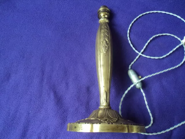 Ancien  superbe pied de lampe en bronze doré art deco/nouveau tulipe muller daum