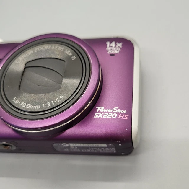 Canon PowerShot SX220 HS 12,1 megapixel fotocamera digitale compatta viola testata 21