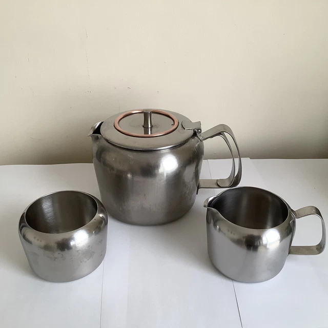 RARE VINTAGE COLLECTABLE Old Hall Stainless Steel Teapot Milk Jug