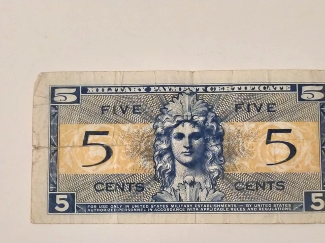 USA Military Payment certificate 5 cent