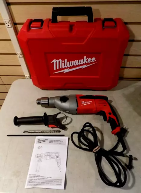 Milwaukee 5380-21 Corded 1/2" Hammer Drill With Case & Manual