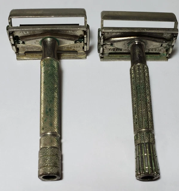 VINTAGE GILLETTE SAFETY RAZORS  Reg U.S Pat Off 3 Made In USA