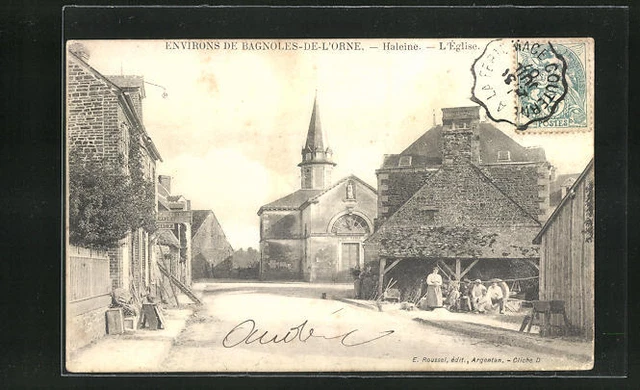 CPA Bagnoles-de-l´Orne, Haleine, L´Église 1907
