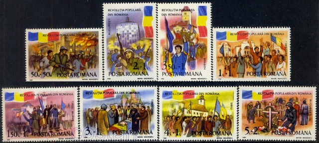 1990 Popular Revolution,TIMISOARA,Sibiu,Brasov,Bucharest,army,Romania,M.4613,MNH