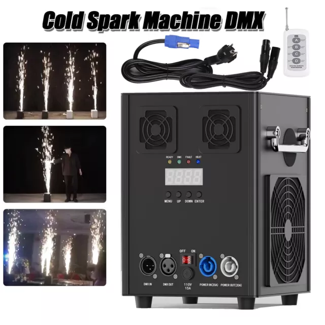 700W Cold Spark Machine Sparkular Funkenmaschine DMX512 Feuerwerk Fernbedienung