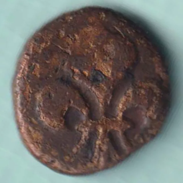 French India Pondicherry One Doudou Rare Copper Coin
