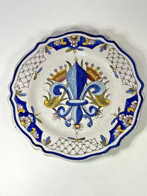 ASSIETTE EN FAÏENCE DE MALICORNE POUPLARD BEATRIX XIXème