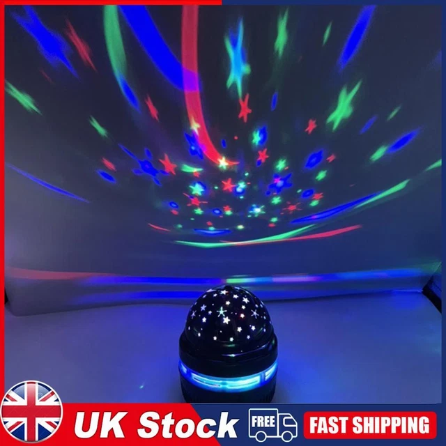 Rotating LED Star Night Light USB Disco DJ Stage Party Ball Light (Red)