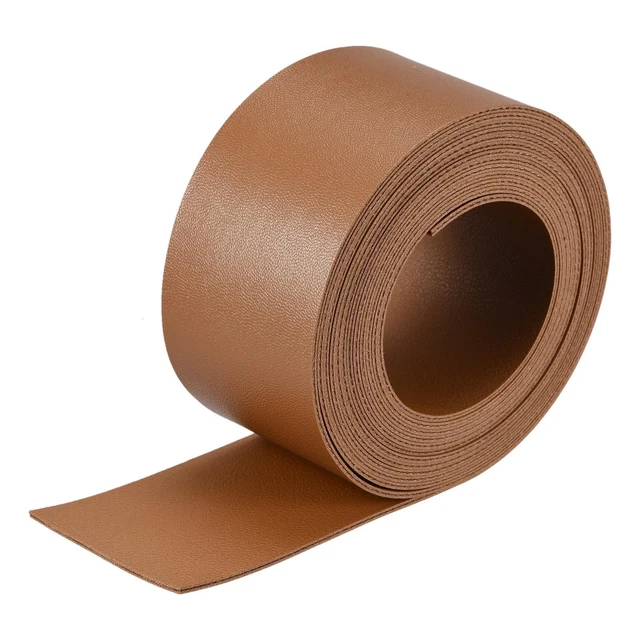 Imitación Cuero Tira Cuero Correa Doble Cara 300cm x 5cm Claro Marrón para DIY