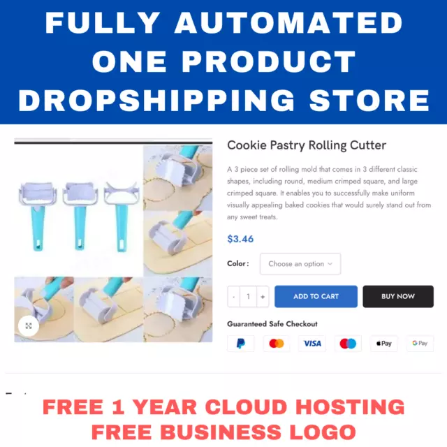 Fully Automated One Product Dropshipping Business Store website + Cloud Hosting