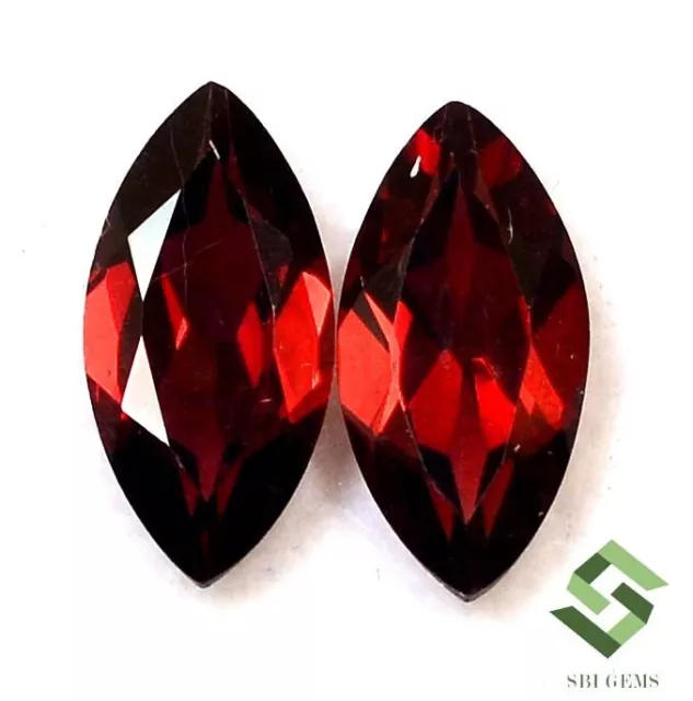 12x6 mm Certified Natural Red Garnet Marquise Cut Pair 3.88 CTS Loose Gemstones