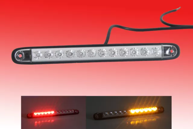 2x LED Positionsleuchte Set Rot Weiß 12-24 Volt E4-Prüfzeichen