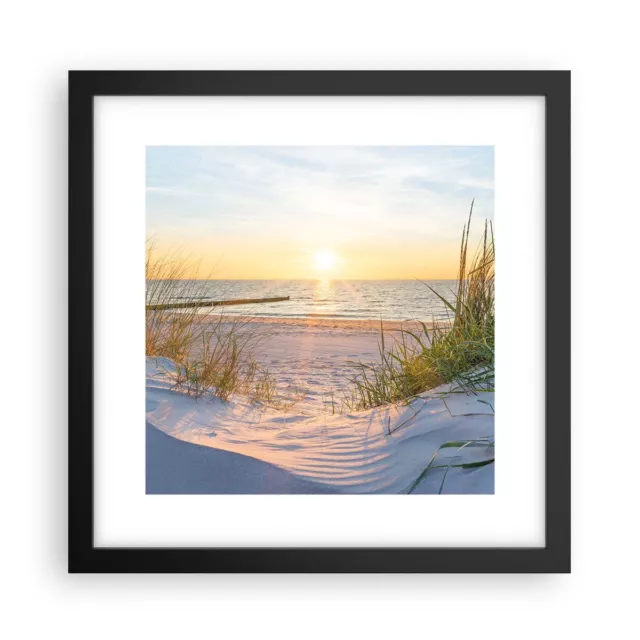 Affiche Poster 30x30cm Tableaux Image Photo dune plage mer Wall Art Decoration