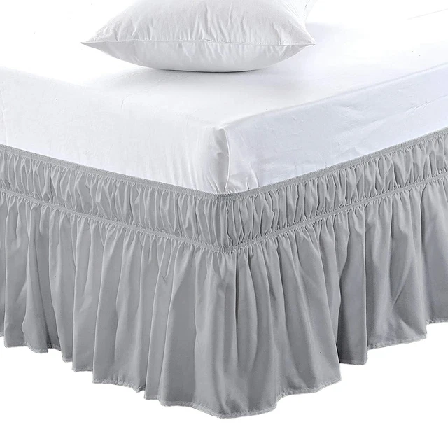 Microfibra Tessuto King Size Avvolgente Letto Gonna 183cm x 198cm, Gonna, Wrap