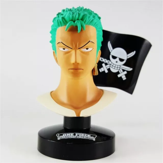 Figura de una pieza Roronoa Zoro gran colección profunda estatua de cabeza...